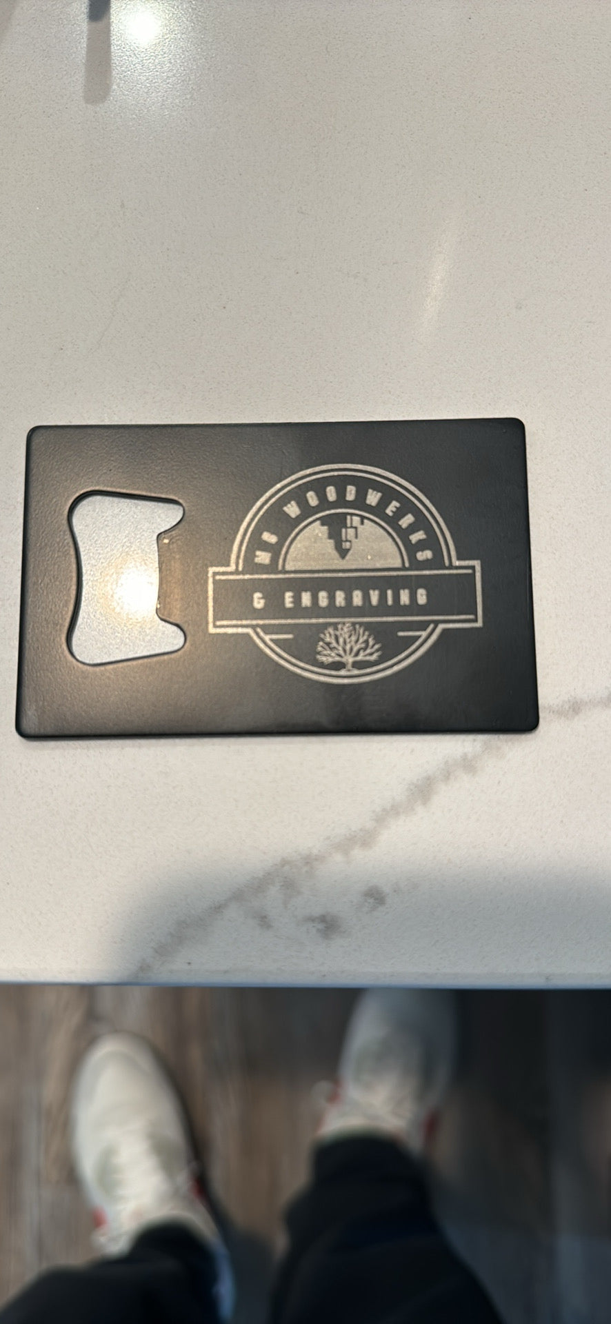 Metal Business Card Bottle Opener