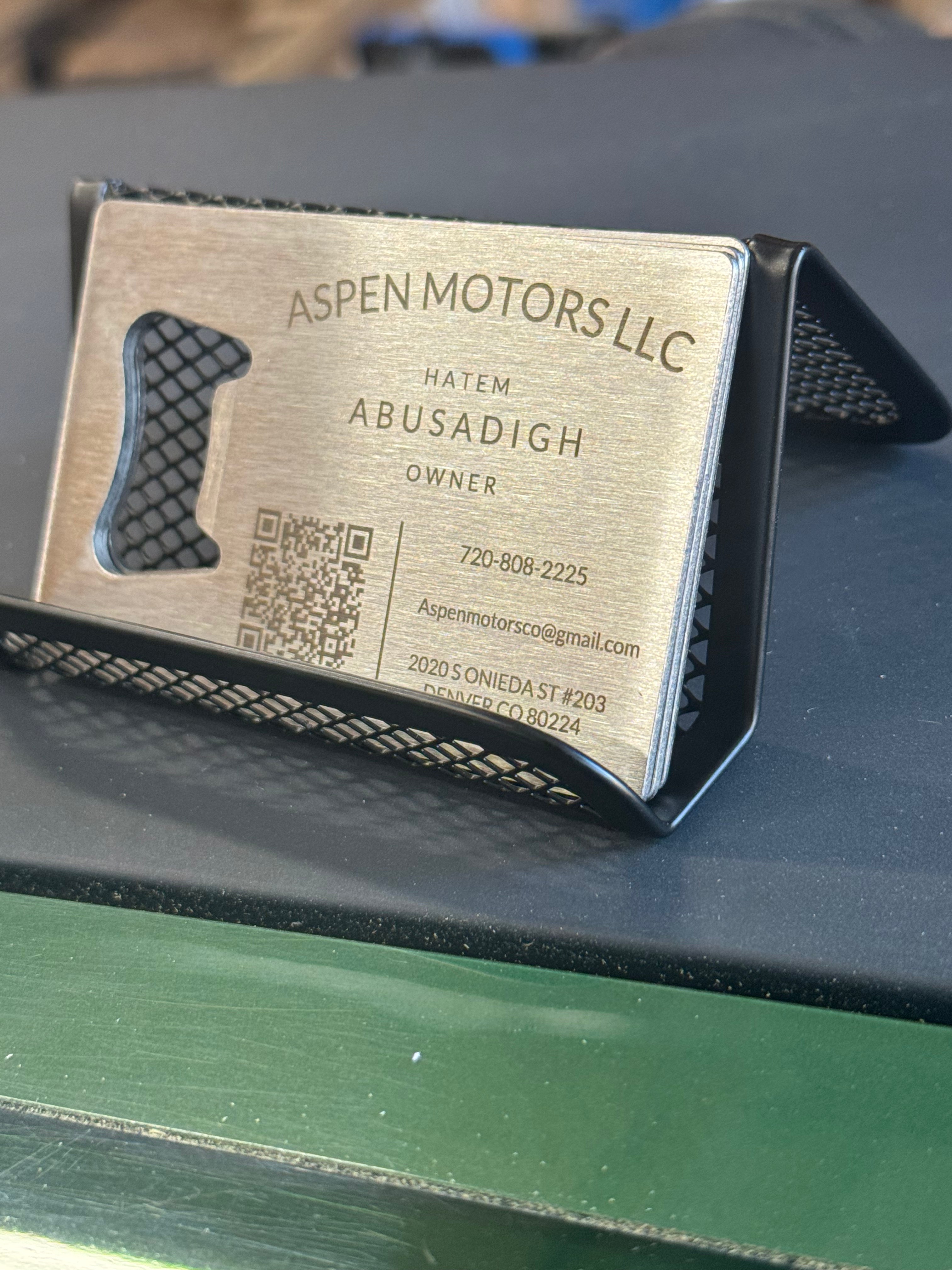 Metal Business Card Bottle Opener set of 50